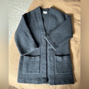 Aritzia Wilfred Dark Gray Brullon Sweater Cardigan 100% Wool Women's Small